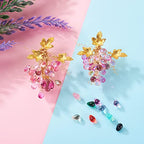 Craftdady 350Pcs Teardrop Czech Glass Beads Mixed Colors Lustered Drop Spacer Loose Beads 6.5x4.5mm Top Drilled for Jewelry Craft Making - color: Mixed Colors, 6.5x4.5mm