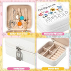 Kacctyen 12 Pieces Mini Travel Gift Jewelry Case Bulk God Says You Are Gifts for Women Christian with Flowers Mother's Day Church Gift for Secretary Day Birthday Inspirational Leather Jewelry Case - color: Bible