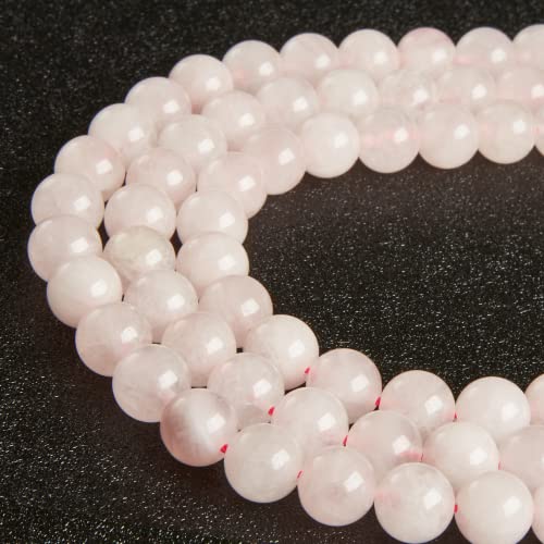 100pcs 8mm Rose Quartz Beads Natural Gemstone Beads Round Loose Beads for Crafting and Jewelry Making - color: Rose Quartz, size: 8mm