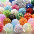 50pcs 20mm Rhinestone Beads Shine Disco Ball Beads Chunky Bubblegum Beads Crystal Round Beads for Pen Bag Chain Jewelry Making Bubble Gum Beads Pen Making(Style-3) - color: style-3