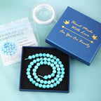 Natural Stone Beads Round Genuine Real Stone Beading Strand Loose Gemstones DIY Smooth Bead for Bracelet Necklace Earrings Jewelry Making (Blue Turquoise, 6mm 60 Pieces) - color: Blue Turquoise, size: 6mm 60pcs