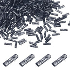 uxcell 1500Pcs Glass Bugle Seed Beads, 6x2mm Mini Long Tube Seed Beads Tube Loose Glass Seed Spacer Bead for DIY Earring Bracelets Necklace Jewelry Making Embroidery, Gun Grey - color: Gun Grey