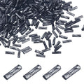 uxcell 1500Pcs Glass Bugle Seed Beads, 6x2mm Mini Long Tube Seed Beads Tube Loose Glass Seed Spacer Bead for DIY Earring Bracelets Necklace Jewelry Making Embroidery, Gun Grey - color: Gun Grey