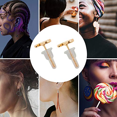 Clear Silicone Earring Backs - 150 Pcs / 75 Pairs Hypoallergenic Secure Push-Back Earring Stoppers for Stud Earrings, 10x6mm Full-Cover Studs Dust-Proof… - color: Silicon Full Style