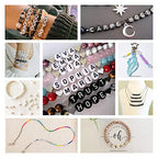 1000pcs Black Round Acrylic Alphabet Beads 4x7mm Rose Gold Letter A-Z Beads for Jewelry Making and DIY Bracelets, Necklaces, Key Chains - color: Black/Rose Gold, size: 4x7mm