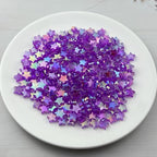 450 PCS Acrylic Star Shape Beads AB Colors Loose Pony Spacer Beads with Hole for Jewelry Making Necklace Earring Key Chains DIY Projects(Purple AB) - color: Purple AB