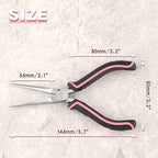 Mini Needle Nose Pliers for Jewelry Making 6 Inches Chain Nose Plier with Smooth Jaws Mini Extra Long Nose Precision Nippers for Gripping Small Components, Pink Tool for Women - style: Needle Nose Pliers