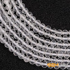 GEM-Inside Natural 3mm Clear White Quartz Gemstone Loose Beads Round Faceted AAA Grade Crystal Energy Stone Power for Jewelry Making 15" - color: Aaa Clear White Quartz, size: 3mm