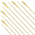 Crisjanggo 10 Pack Gold Plated Cable Chain for Jewelry Making Stainless Steel Chain Bulk 20 Inch Adjustable Necklace with Rubber Stopper Beads for Women - color: Gold Cable