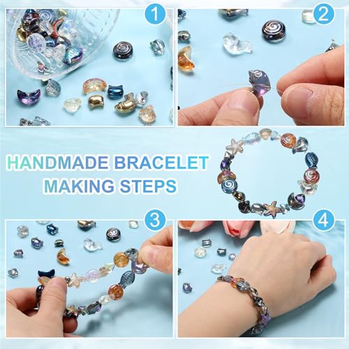 uxcell 120Pcs Crystal Candy Bead, Lollipop Glass Beads Transparent Glass Spiral Round Spacer Bead for Bracelet Necklace DIY Jewelry Making, Multicolor