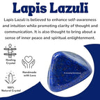 Amazing Gemstone Lapis Lazuli Crystal Tumbled Stones Polished Rocks - Natural Gem Stones for Healing - DIY Crystals for Protection (1 Piece) - color: Lapis Lazuli