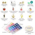 Echoed Elegance Clay Beads 2 Boxes Bracelet Making Kit, 7448 pcs Beads for Jewelry Making, Round Letter Beads with Charm and Elastic Strings, Friendship Bracelets Holiday Gifts for Girls Adults - color: Clay Beads Kit (2 Boxes with Accessories)-about 7448