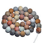 AD Beads Beautiful Natural Matte Gemstone Round Spacer Loose Beads 4-12mm (6mm, 34 Matte Imperial Jasper) - color: 34 Matte Imperial Jasper, size: 6mm