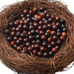 8mm Massive Beads Natural Wooden Round Loose Beads Jewelry Making with Thread 200 PCS(Blood Sandalwood, 8mm) - color: Blood Sandalwood, size: 8mm