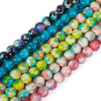 8mm Turquoise Beads Strands Dyed Gemstone Round Loose Spacer Beads 6 Colors for DIY Bracelet Earring Necklace Jewelry Making (6 Strands) - color: Mixed Color-Round