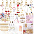 Wurosi 773 Pcs Beaded Keychain Making Kit, Bag Charm Kit, with Chains, Charms & Letter, Key Chain Hooks, Jump Rings, Manual, Gift Bgas, Storage Box & Tools, DIY Crafting and Jewelry Making for Adult - color: 773PCS Keychain Making Kit