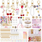 Wurosi 773 Pcs Beaded Keychain Making Kit, Bag Charm Kit, with Chains, Charms & Letter, Key Chain Hooks, Jump Rings, Manual, Gift Bgas, Storage Box & Tools, DIY Crafting and Jewelry Making for Adult - color: 773PCS Keychain Making Kit
