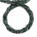 BEADIA Natural Moss Agate Stone Round Loose Semi Gemstone Beads for Jewelry Making 4MM 38cm/Strand - color: Moss Agate, size: 4mm