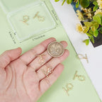 Beebeecraft 1 Box 10Pcs Toggle Clasps T-bar Closure Connectors Real 18K Gold Plated Flower Shape OT Toggle Necklace Fastener Clasp Buckle Link Findings for Jewelry Making Pendants Bracelets - color: Gold