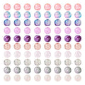 Glass Beads for Bracelet Cheriswelry 200Pcs Round Crystal Glass Crackle Beads 8-9mm for Keychain Earring Necklace Jewelry Making Supplies - color: Purple