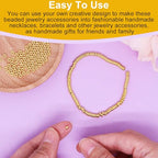 200Pcs 4mm Gold Flat Spacer Beads 18K Gold Plated Loose Beads for Jewelry Making DIY Bracelet Necklace Earring - size: 4mm