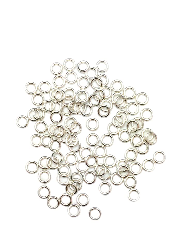 100pcs 925 Sterling Silver Open Jump Rings, 22 Gauge 3.2mm OD/2.0mm ID Made in USA by CRAFT WIRE - size: 3.2mm OD/2.0mm ID