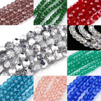 Perlin Czech Bohemian Crystal Glass Beads Faceted Round 4mm 90 Pieces Loose Spacer 1 Strand Beads for DIY Jewelry Earrings Necklace Bracelet Making (Purple Opaque) - color: Purple opaque