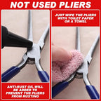 2PCS Mini Needle Nose Pliers Set Mini Long Nose Pliers and Bent Extra Long Needle Nose Pliers for Wire Wrapping Object Gripping - style: Straight & Bent Needle Nose Plier