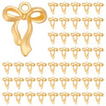 100Pcs Bowknot Charms, Alloy Bow Pendants Bowknot Jewelry Bulk Dangle Charms Elegant Earring Pendants for Earrings Necklace Bracelet Keychain Jewelry Making DIY Crafts - color: Gold