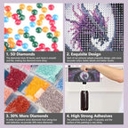 Domnpes Purple Dragon Diamond Art Kits for Adults, 5D Diamond Painting Kits for Beginners, DIY Round Full Drill Bead Craft for Home Wall Decor Gift 11.8x11.8 inch