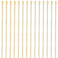 1 Box 30Pcs 24 Inch Ball Chain Necklace Bulk Gold Ball Bead Necklace Chains Metal Adjustable Iron Ball Beads Chain with Connector Clasp for Jewelry Making Chains Supplies DIY Necklace Crafts - color: Gold