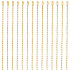 1 Box 30Pcs 24 Inch Ball Chain Necklace Bulk Gold Ball Bead Necklace Chains Metal Adjustable Iron Ball Beads Chain with Connector Clasp for Jewelry Making Chains Supplies DIY Necklace Crafts - color: Gold