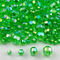 1800pcs Acrylic Faceted Round Beads 4mm 6mm 8mm 10mm AB Colors Glossy Acrylic Round Spacer Beads with Hole for DIY Bracelet Necklace Jewelry Making Supplies Handmade Craft(Green AB) - color: Green AB