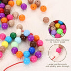 HARFINGTON 200pcs Cream Pink Acrylic Round Beads 10mm Dia 1.9mm Hole Plastic Resin Smooth Balls Loose Bead for Jewelry Making Bracelets Necklace Earrings DIY - color: Cream Pink, size: 10mm