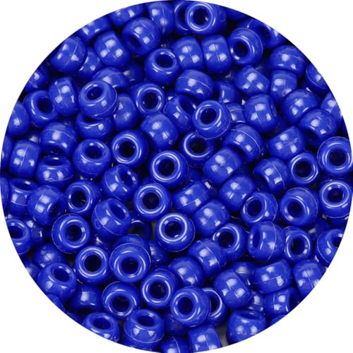 IOOLEEM Pony Beads(1000pcs Dark Blue Pony Beads), Beads for Jewelry Making, Crafts, Beading Supplies, Arts & Crafts Materials for Jewelry Making. - color: Dark Blue, size: Medium Pack