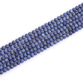 Matte 4mm Natural Blue Lapis Lazuli Beads, 15 inch Strand Frosted Blue Round Stone Gemstone Loose Spacer Beads for Jewelry Making Necklace Bracelets Earrings - color: Blue Lapis Lazuli, size: 4mm