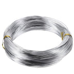 TecUnite Aluminum Craft Wire for Sculpting Bendable Metal Beading Wire for DIY Jewelry Making (1 Roll,Silver,100 m x 0.8 mm) - size: 100 m x 0.8 mm