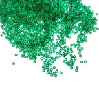 Perlin Glass Seed Beads 2mm 11/0 Round Mini Small Pony Beads 6500pcs for Making Earrings Bracelets Pendants Waist Jewelry DIY Handmade Transparent Color Kit (Green Zircon) - color: Green Zircon