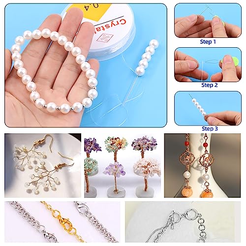 Glarks 1467Pcs Jewelry Making Supplies Kit with Accessories, Jewelry Making Pliers, Beading Wires and Findings for Making and Repair - size: 1459pcs