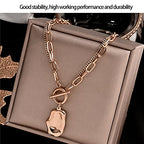 Round Toggle Clasps, Stainless Steel Toggle Clasps Rose Gold Jewelry Clasps for Necklace for Bracelet