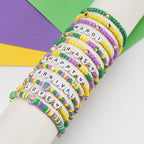 Twinfree Bohemia Beaded Bracelet for Women, Polymer Clay Stretch Bracelets - color: color 28