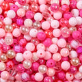 12mm Acrylic Beads 300pcs Pink Focal Spacer Bead Chunk Bubblegum Beads for DIY Crafting Necklace Bracelet Jewelry Making Keychain (Pink) - color: pink