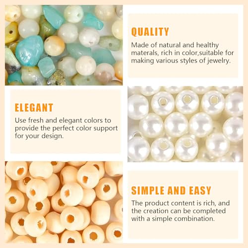 Lisaruq Jewelry Making kit, 20+Varieties, 300+Natural Stone Beads, 1700+Beads 、Accessories and Storage Box, can DIY 50+Bracelets, Necklaces, Earrings，Rings, etc. Suitable for Adults