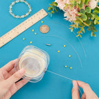 PH PandaHall 246 Yards 0.2mm String for Bracelet Beading Thread Seed Bead Thread Sewing String with Leading Wire and Organizing Case for Leather Stitching Beading Jewelry Bracelets Making Beige - size: 0.2mm, style: Beige