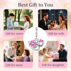 925 sterling silver Bead Charm for Pandora bracelets and Necklaces - Cute Heart Animal Ocean Pendant Bead Charms with Cubic Zirconia Mother's Day Jewelry Making DIY Gifts for Women Wife/Girlfriend - color: Playful Kitten Charm