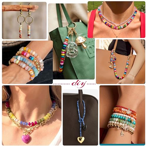 2 Strands (300PCs) Natural Pink Opal Rondelle Beads, 2 * 4mm Gemstone Loose Spacer Abacus Disk Beads for DIY Bracelet Necklace Earrings Jewelry Making, Craft Supplies Beading Kit - color: Pink Opal, size: 2*4MM