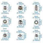 Beadthoven 300pcs 15 Style Antique Silver Large Hole Mixed Spacer Beads Tibetan Alloy Column Bicone Square Barrel Metal Spacers for Jewelry Necklace Bracelet Making - color: Antique Silver-Mixed 15 Styles
