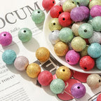 20mm Acrylic Beads 60pcs Color Fold Pearl Bead Chunky Bubblegum Beads for DIY Jewelry Making (fold Pearl) - color: uv pearl color