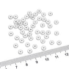 BEADIA Silver Plated Roudelle Spacer Beads 5x2mm 50pcs for Jewelry Making Findings Non Tarnish - color: Silver, size: 5x2mm Roudelle