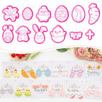 Easter Polymer Clay Cutters Set - 12pcs Sharp & Durable Bunny, Chick, Egg & Lily Shapes for DIY Earring Jewelry Making, Soft Clay Crafts & Spring Holiday Supplies - color: 2L color